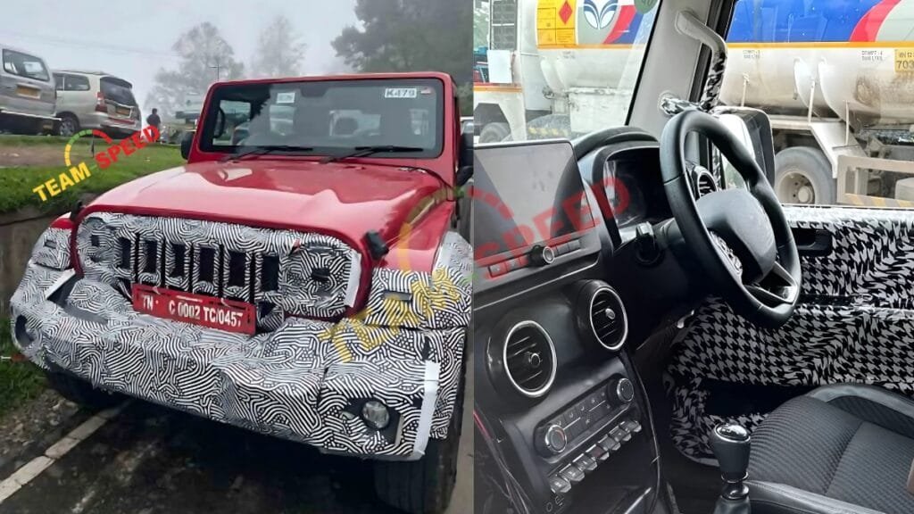 Mahindra Thar Facelift Interiors Spotted